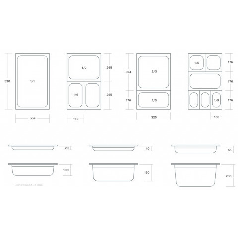 GAMMO GN 1/3 gastronádoba 100 mm hlboká perforovaná